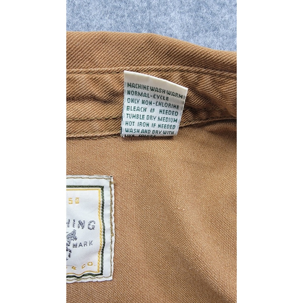 Vintage 90s Levi's Men's Red Tab Duck Canvas Long Sleeve Work Shirt Brown Medium - Picture 15 of 16
